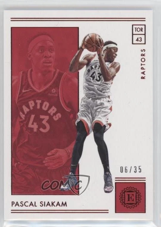 2018-19 Panini Encased Red /35 Pascal Siakam #19 - Image 1 of 2