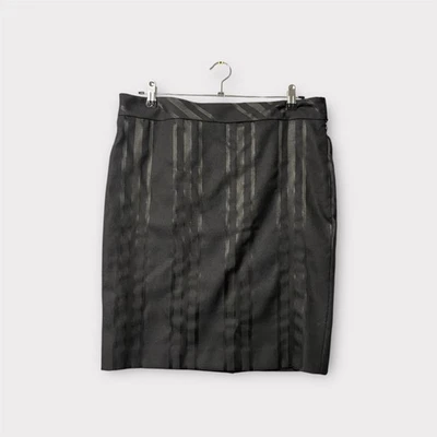 Ted Baker Black Wool Blend Knee Length Lined Pencil Skirt Office Size 4 10 - Image 1 of 4