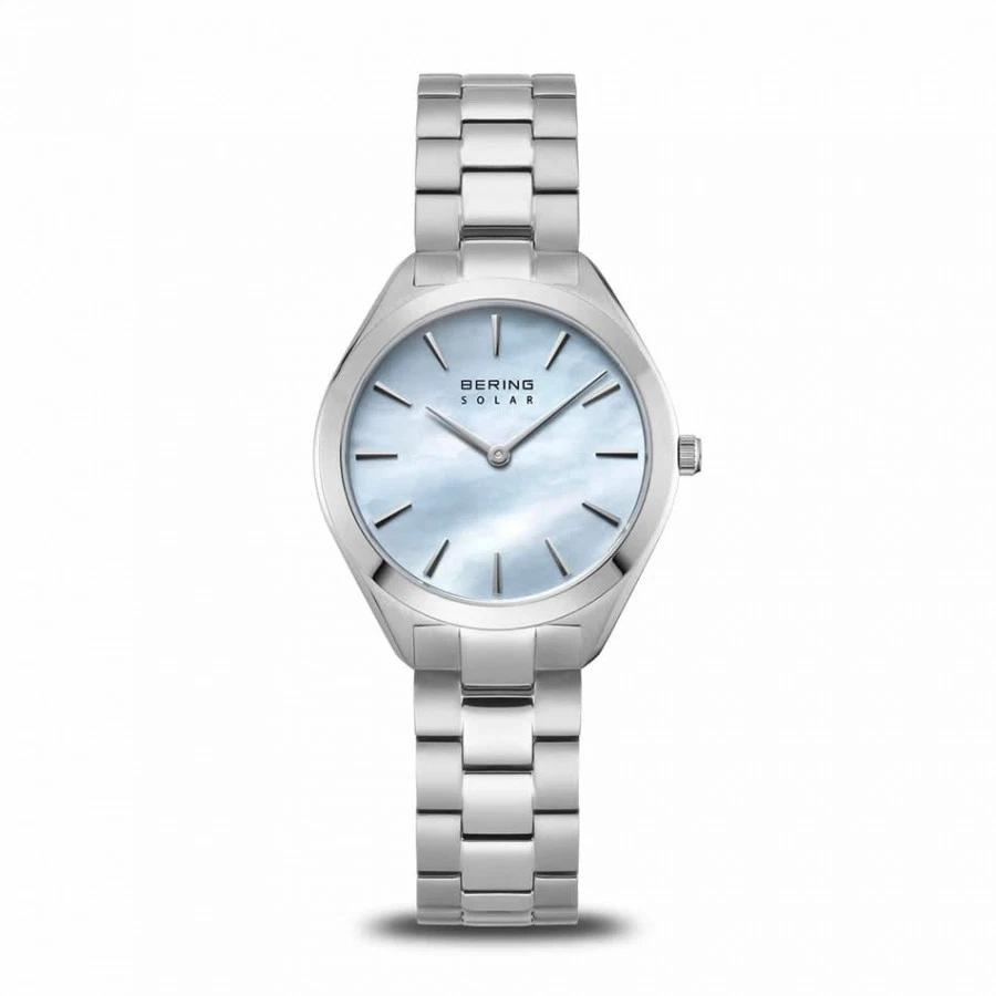 NEW Bering Damenuhr 17331-707 Ultra Slim Armbanduhr Schmuckuhr Uhr Silber Solar - Bild 1 von 1