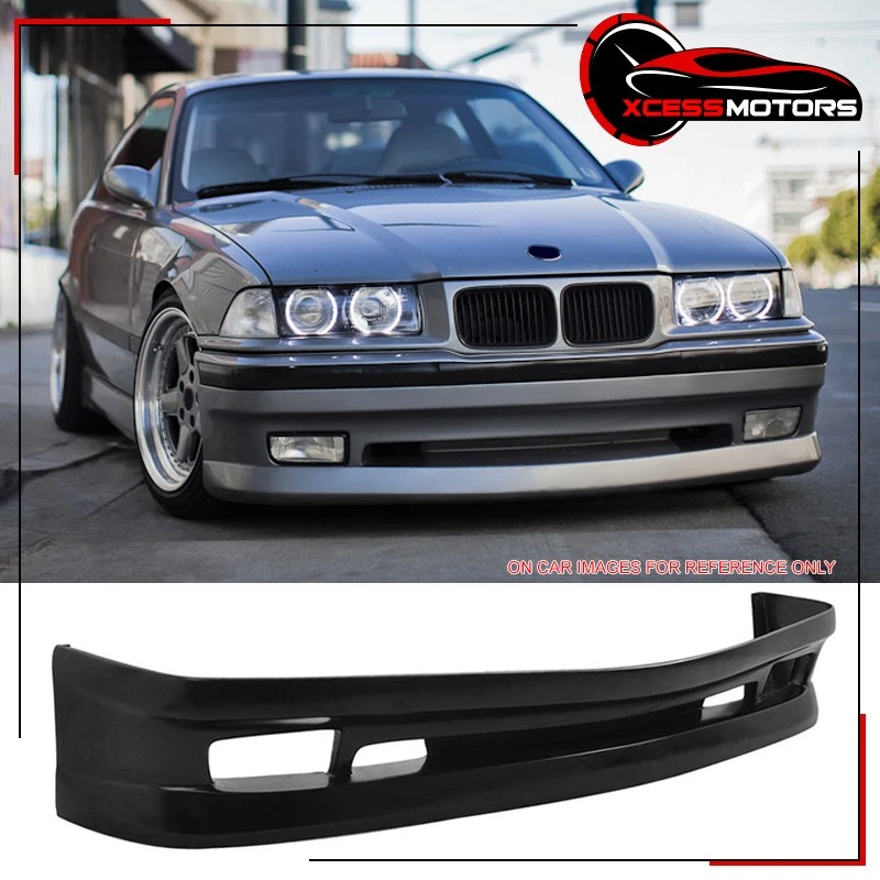 Fits 92-98 BMW E36 3-Series AC Type II Style Front Bumper Lip Spoiler Cover PU - Image 1 of 4