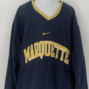 Nike Marquette Pullover Windbreaker Jacket Kids Small 8/10 Center Swoosh - Picture 1 of 8