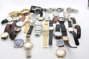 A x30 Vintage Gents Quartz Wristwatches Inc. Seiko, Sekonda, Accurist, Gold Tone - Picture 1 of 21