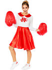 Adults Rydell High Cheerleader Sandy Fancy Dress 1950s Grease Costume 50s Womens