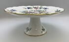 Aynsley Pembroke Cake Stand Footed Pedestal Bird Pink Red Blue Flowers Stunning!