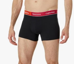 CALVIN KLEIN This Is Love Pride Black Persian Red Boxer Brief Underwear Mens L - Picture 1 of 4