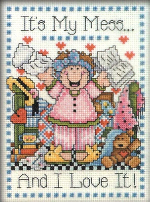 Mini kit de punto de cruz diseño funciona ~ My Mess Funny Saying #DW9769 Foto 1 de 4