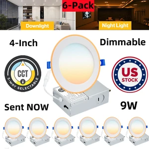 4in. 6in. Recessed LED Light: Ultra Thin LED Recessed Lighting with Junction Box - Picture 1 of 31