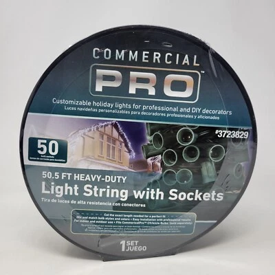 GEMMY Commercial Pro HeavyDuty 100 E17 Base Navidad Cadena de Luz con Enchufes Foto 1 de 4