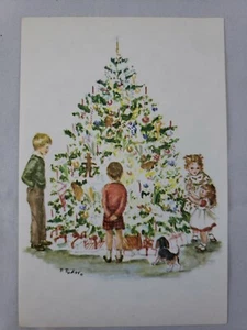 Postales vintage 1982 Tasha Tudor Kids Beagle Christmas Irene Dash TC24 (32) - Imagen 1 de 3
