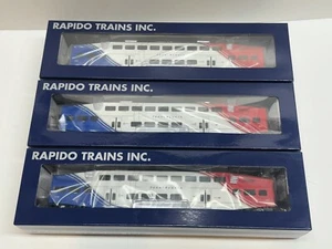 Rapido 146034 HO BiLevel Commuter Car: FrontRunner (Cab: 109 Coaches: 201, 208) - Picture 1 of 3