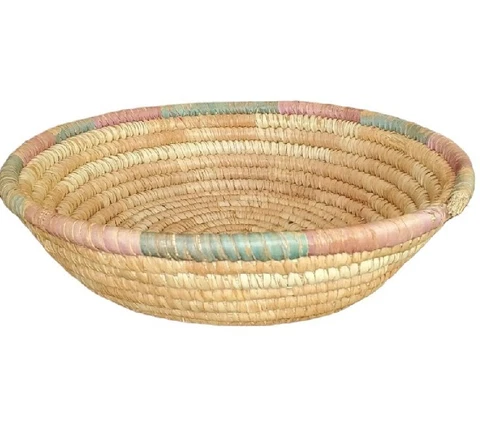Indian Tribal Basket Ceremonial Decor Display Handmade 12 x 3" Vintage Cover