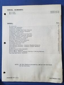 Vintage Mercury Marine - Merc 600E 600EL Parts Manual - 1959 - Original    E