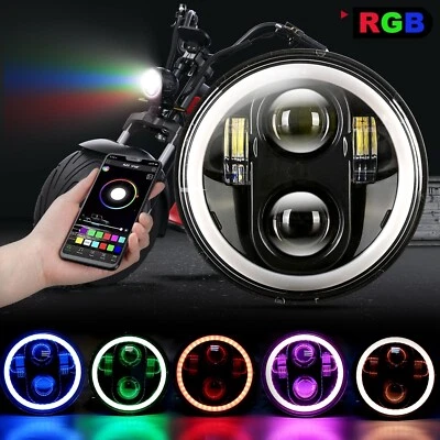 For Suzuki Intruder VS VL 700 800 5 3/4"inch 5.75 inch LED Headlight RGB Ring US - Изображение 1 из 4