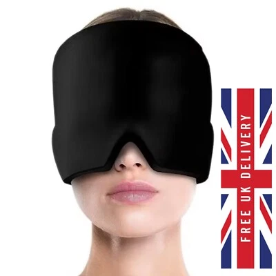Migraine Relief Hat headache Gel Hot Cold Therapy Ice Cap  Relieve Pain Eye Mask - Image 1 of 4
