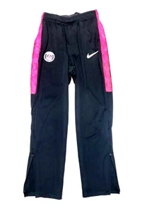 Nike kids Dri-Fit Sportswear pants Girls size L (12-13 Yrs.) Black/Pink Logo - Picture 1 of 11