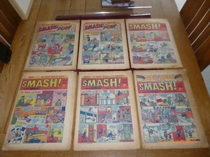 6 x SMASH & POW FANTASTIC 1968 COMICS Nos. 146 (TORN), 147, 148, 149, 150 & 152 - Picture 1 of 9
