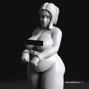 Curvy BBW Slave Girl 124 - 28mm Scale Resin Miniature by Manufaktura Miniatures - Bild 1 von 5
