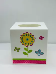 Vintage Plastic Flower Design Tissue Box. Pre Owned - Picture 1 of 9