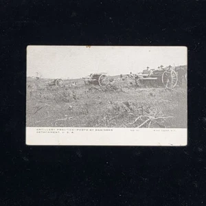 RPPC Artillery Practice Engineer Detachment At Pine Camp NY 1908 Postcard - Picture 1 of 5