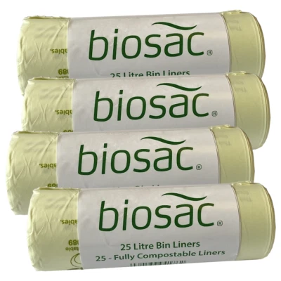 25 Litre biosac Compostable Biodegradable Food Waste Caddy Bin Liner Bags 25L - Image 1 of 2