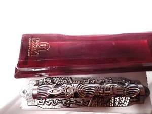 Beautiful Mezuzah Case - Pewter Finish 6" and stunning looking.  From Jerusalem - Picture 1 of 7