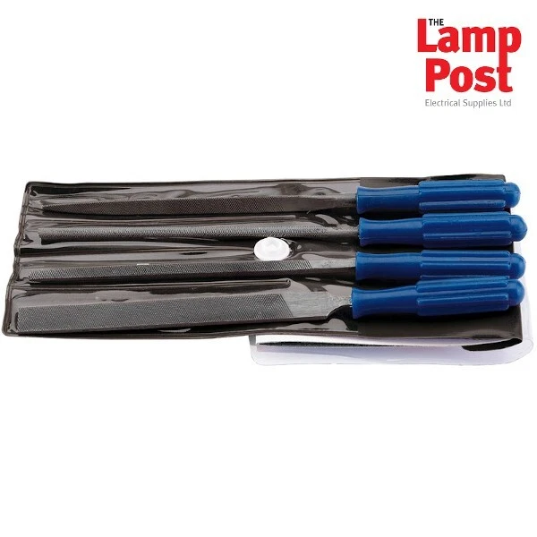 Draper 14184 - 4 Piece Warding Hand Metal File Tool Set For Metalworking 100mm