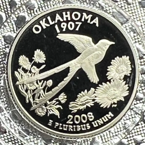2008-S Proof Oklahoma Clad Washington Quarter No Reserve - Picture 1 of 4