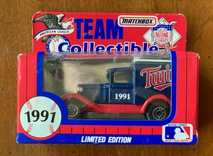 1991 MINNESOTA TWINS MATCHBOX Limited Edition Die Cast Truck NEW IN BOX - Picture 1 of 3