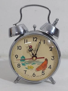 84219 Orologio Sveglia a carica a molla vintage Diamond - Gallina che becca - Foto 1 di 2