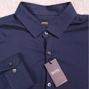 NEW BOSS Hugo Boss Slim Fit Dress Shirt Wrinkle-Free Stretch Mens XL - Picture 1 of 4