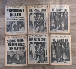 Daily News New York Picture Newspaper Lot 6 Kennedy Shot Killed 1963 MISC - Picture 1 of 7