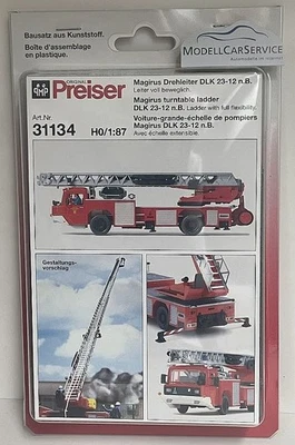 Preiser 1/87 (H0): 31134 Magirus Drehleiter DLK 23-12 n.B. "BF München" - Bild 1 von 4