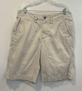 American Eagle Outfitters Mens Beige Longer Length Cotton Shorts Size 32 (1228) - Picture 1 of 4