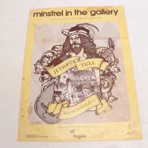 Jethro Tull Minstrel in the Gallery Piano Guitar Voice Songbook 1975 Five Star - Picture 1 of 5