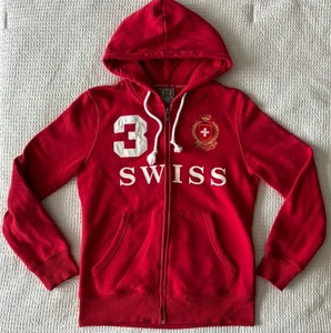 Robin Ruth Jungen Large Jugend Hoodie Full Zip Kapuzenpullover Swiss Rot L 10/12 - Bild 1 von 8