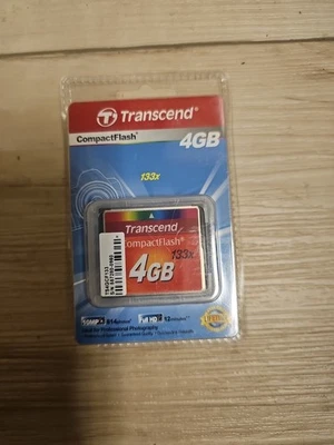 TRANSCEND 4GB COMPACT FLASH MEMORY CARD 133X SPEED  - Image 1 of 2