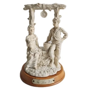 The Love Well White Vintage Ornament With Wooden Base 6.5" - Picture 1 of 10