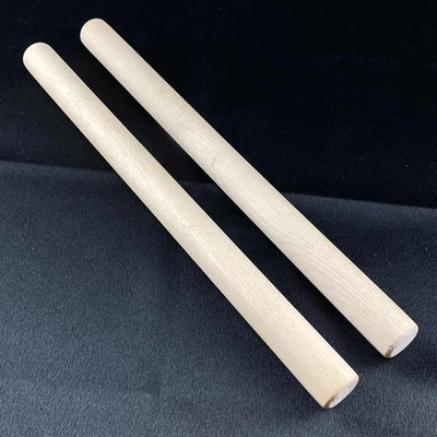 Pair 10 inch Wood Claves Percussion Instrument Latin Folk Hand Clave Sticks - Image 1 of 3