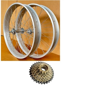 26*4.0" Fat Tire Spokes Wheelset, Heavy Duty 12G Wheel & 8 Speed Freewheel - Picture 1 of 15
