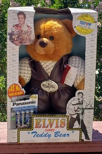 Elvis singt: "Teddybär" Stofftier Plüschbär 1994 in OVP ~ funktioniert! - Bild 1 von 9