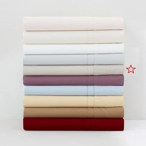 1872 Solid 700T 100% Egyptian Cotton Queen Flat Sheet, Mercury Gray NWT - Picture 1 of 1
