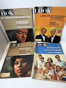 ๐ฅ1968 Look Magazine Lot X4 Campus Guerrillas Kennedys AD LOADED! 1 Day Ship!๐ - Picture 1 of 6