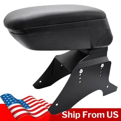 Universal Sliding Armrest Content Box Central Console Black New Container - Image 1 of 4