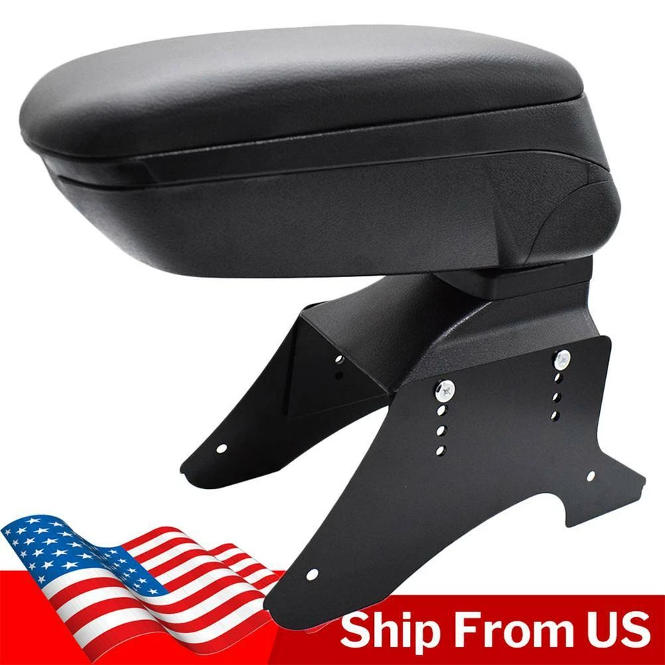Universal Sliding Armrest Content Box Central Console Black New Container - Image 1 of 4