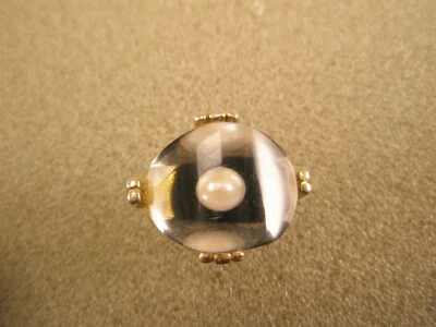 Pin de solapa vintage de perlas semilla recubierta de acrílico k48 Foto 1 de 4