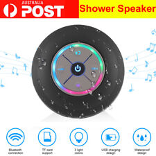 Portable LED Waterproof Wireless Bluetooth Speaker for Shower Bathroom Subwoofer