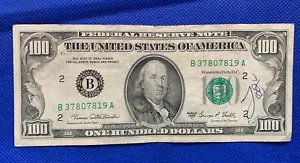 1969 C Series $100 FRN B2-NY District S# B 37807819 A - Picture 1 of 2