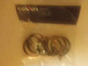 60 Copper Metal Curtain Rings To Fit 25-28mm pole By Colours Brocante - Picture 1 of 3