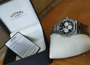 Rotary Sport Chronograph Men's Stainless Steel Watch GB05450/65 - Boxed - Picture 1 of 20