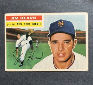 1956 Topps Jim Hearn Gray Back Card #202